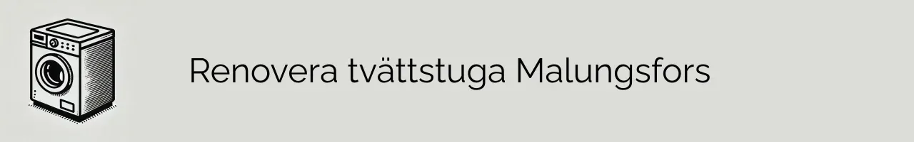 Renovera tvättstuga Malungsfors